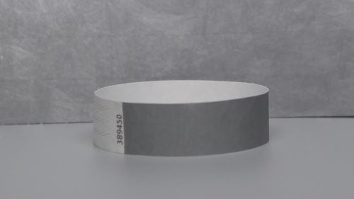 ID náramok Tyvek 19mm, strieborný
